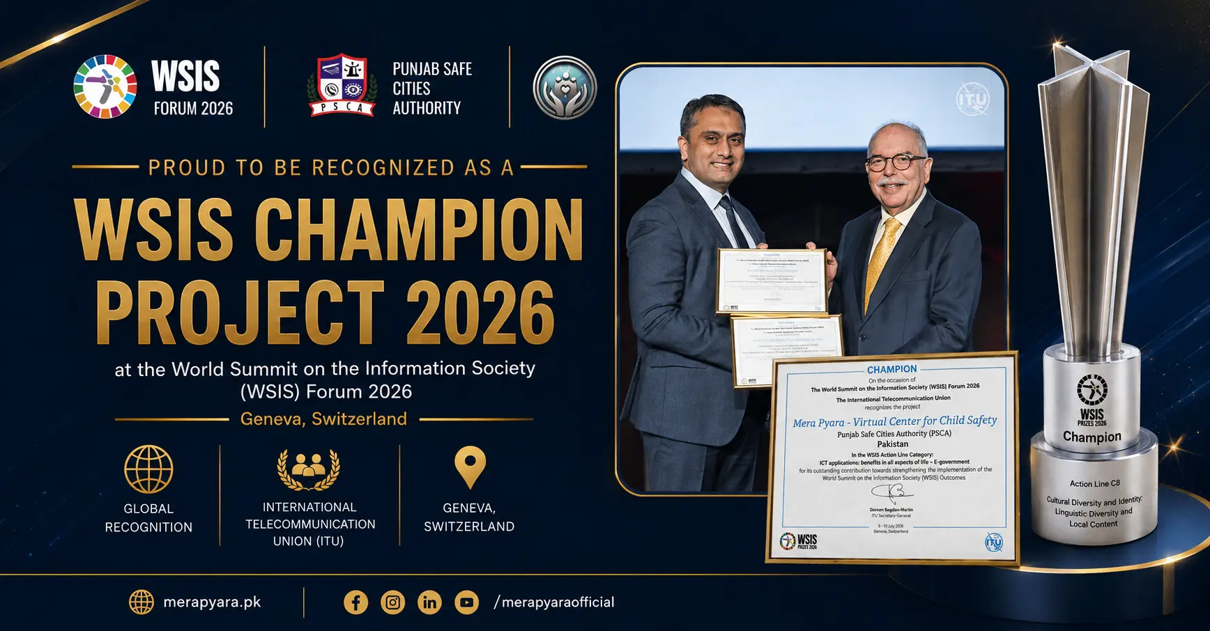 Pakistan's Mera Pyara Honored as WSIS Champion Project 2026