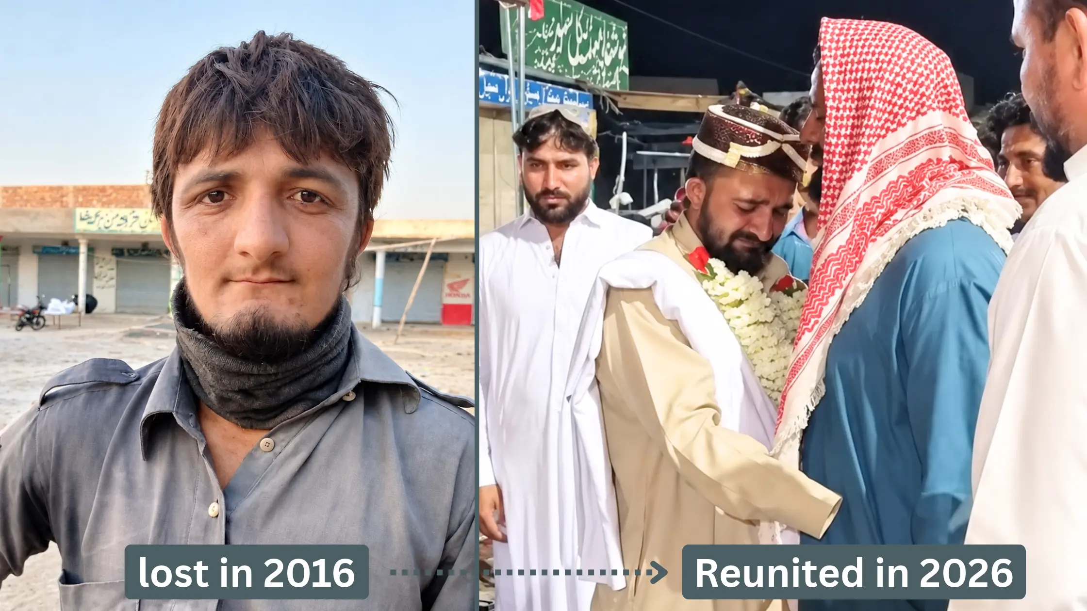After 10 years Abdul Qadeer reunited with his family